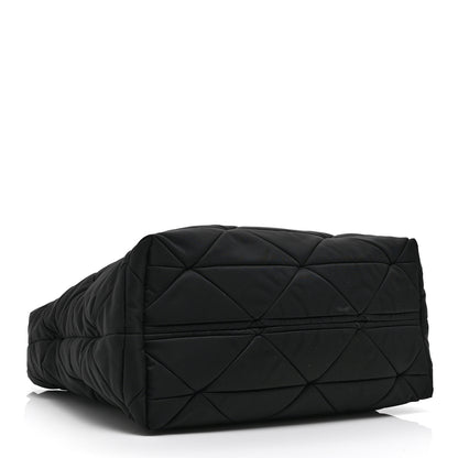 Prada Re-Nylon Nappa Triangle Quilted Padded Medium Double Handled Zip Tote Black 4 of 10