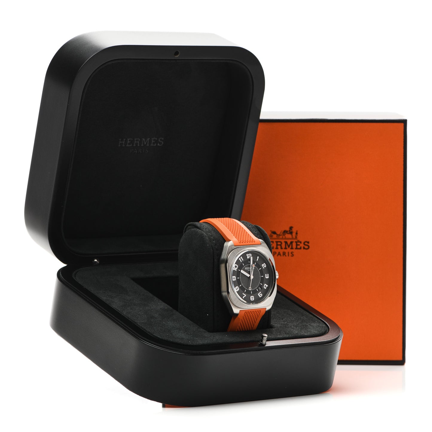Titanium Rubber 39mm H08 Automatic Watch Orange