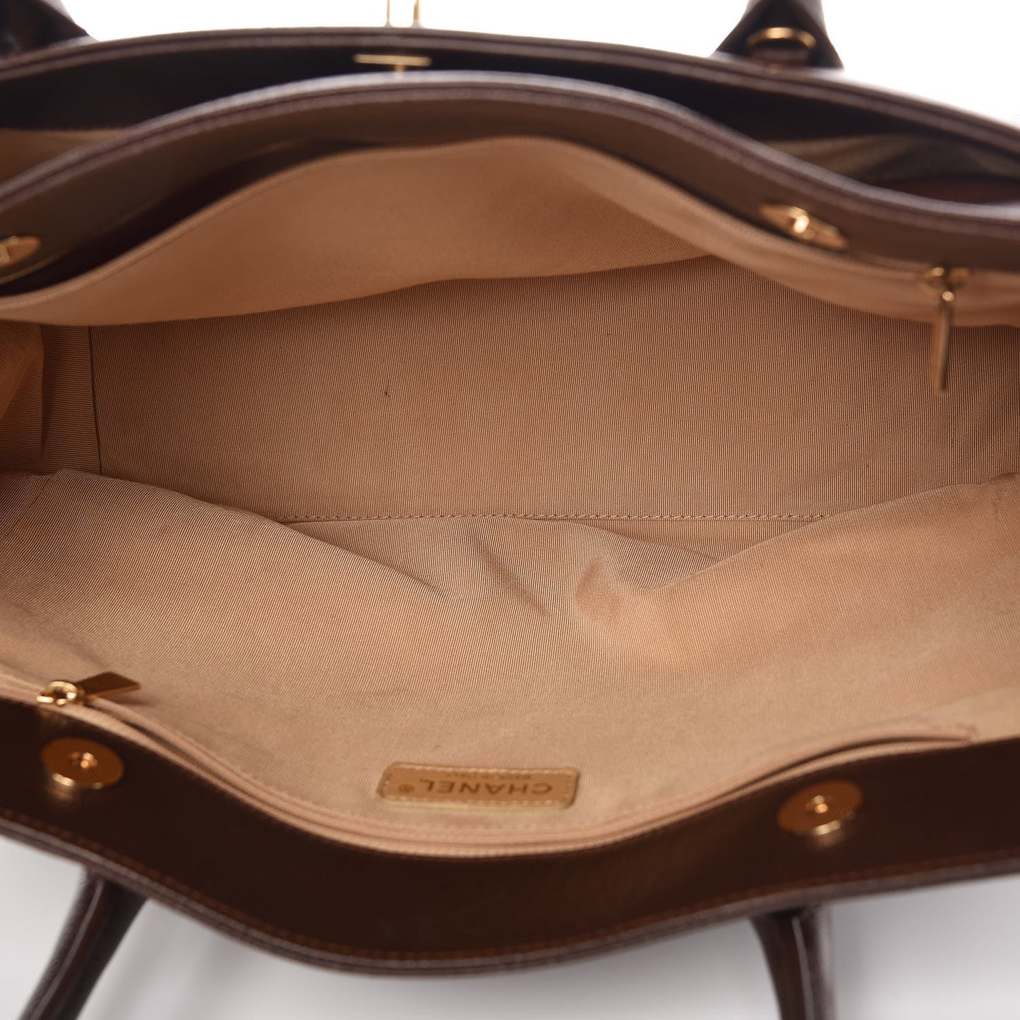 Calfskin Cerf Executive Shopper Tote Brown