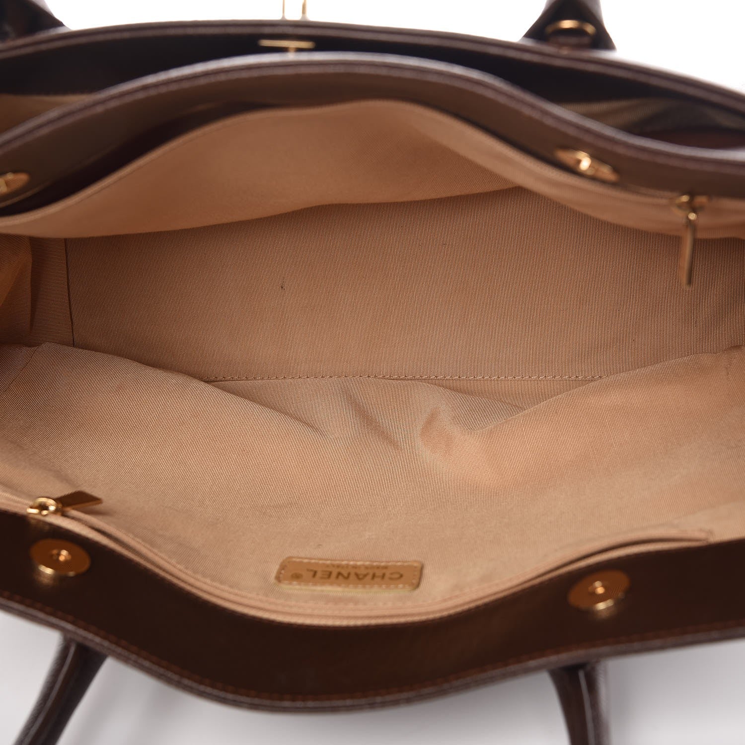 Chanel Calfskin Cerf Executive Shopper Tote Brown 5 of 13