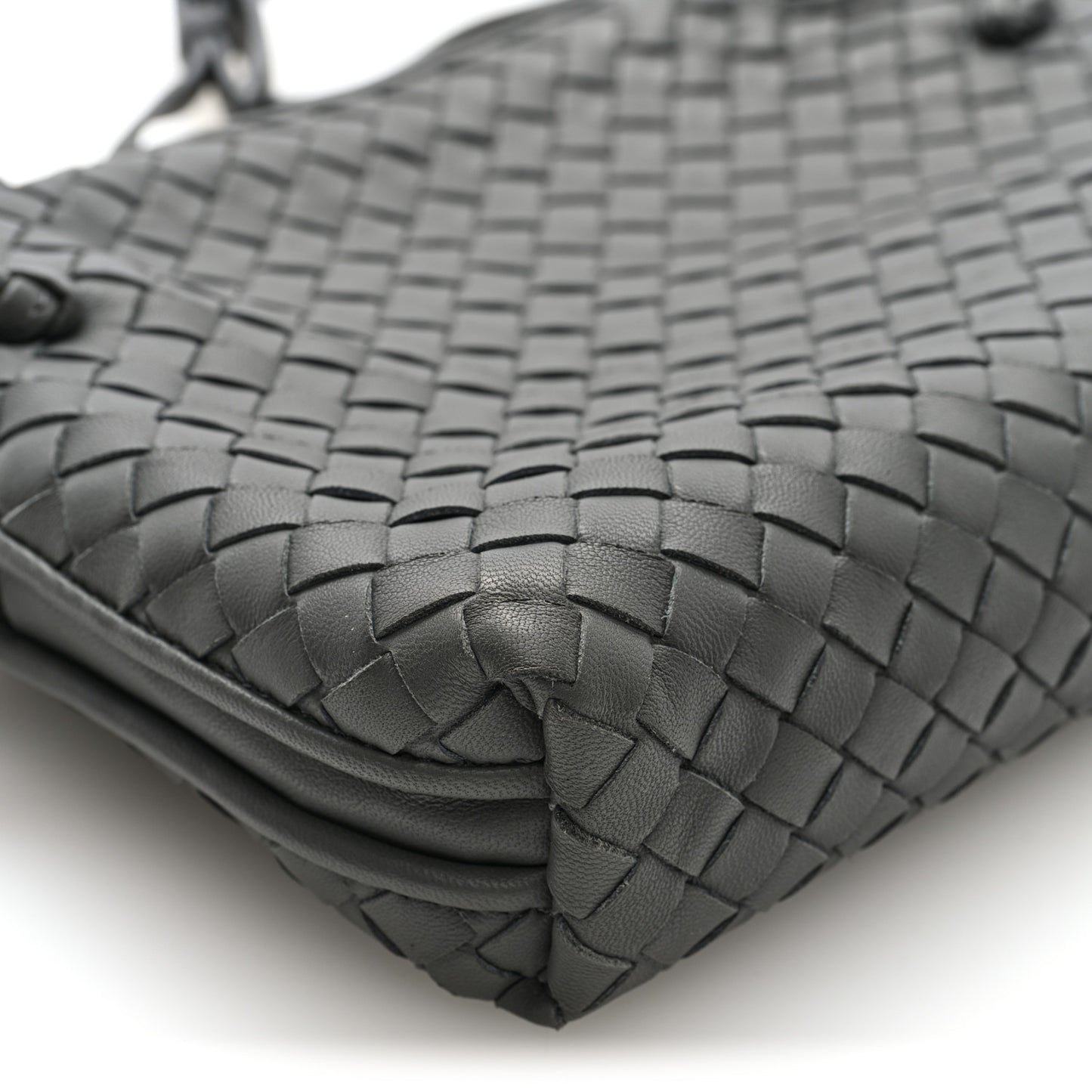 Nappa Intrecciato Nodini Crossbody Messenger New Light Grey