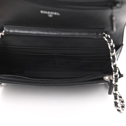 Chanel Patent Quilted Brilliant Wallet On Chain WOC Black 5 of 14