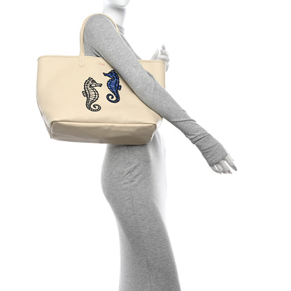 Goyard Goyardine Embroidered Seahorse Reversible Anjou PM Sand 2 of 19