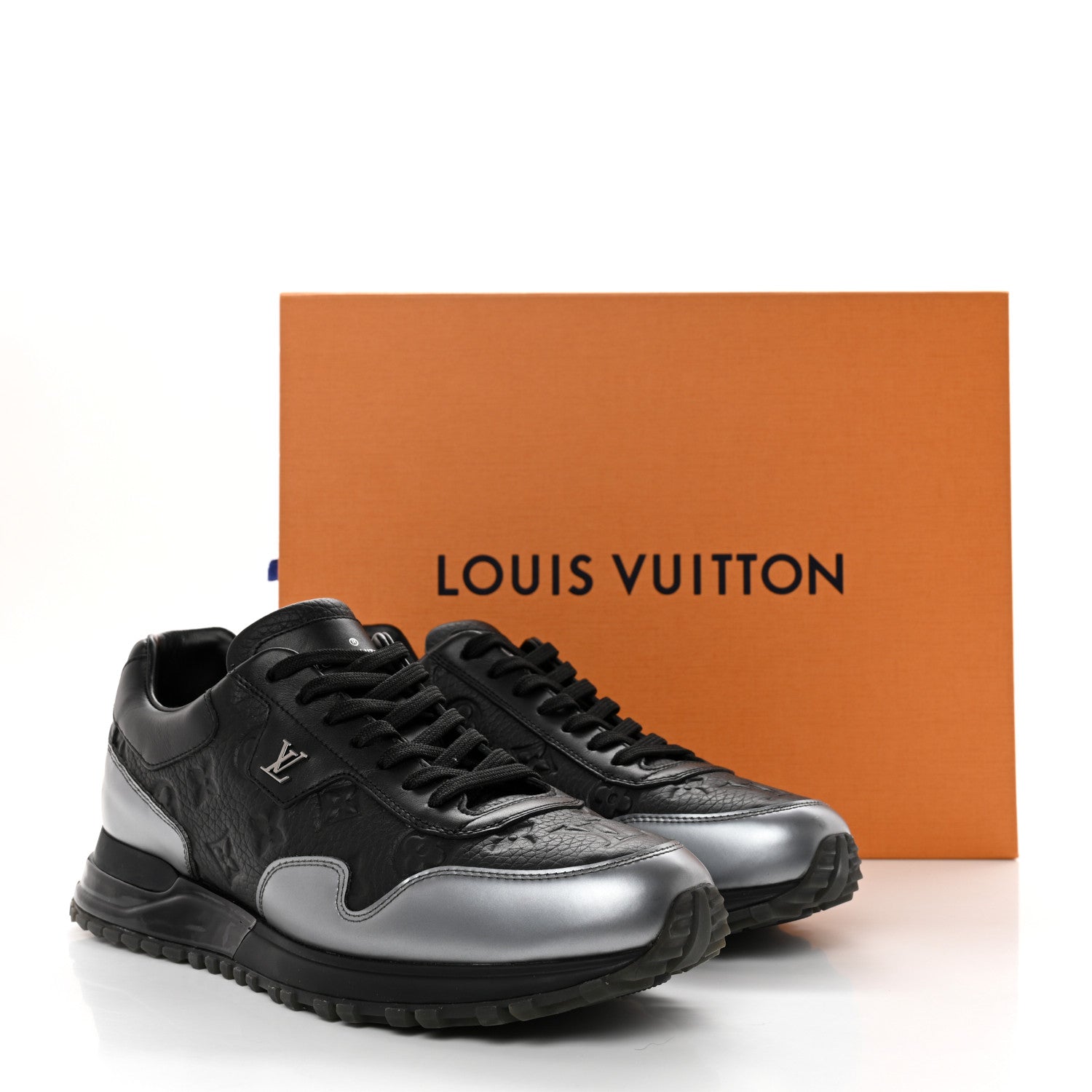 Louis Vuitton Metallic Empreinte Mens Run Away Sneakers 6.5 Charcoal 9 of 9