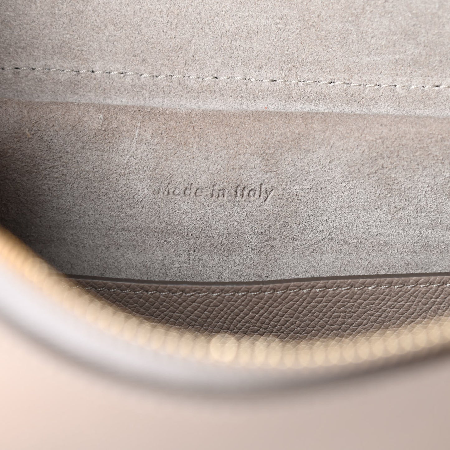 Grained Calfskin Micro Belt Bag Light Taupe