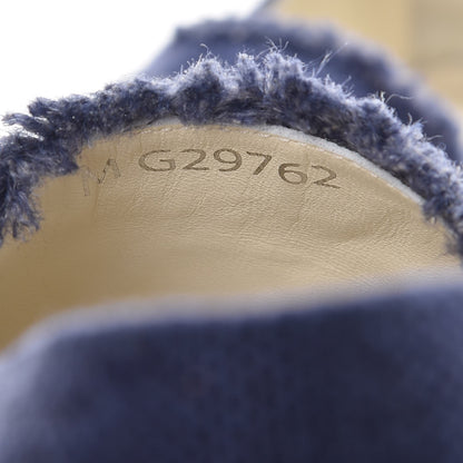 Chanel Linen CC Espadrilles 35 Blue Black 6 of 14