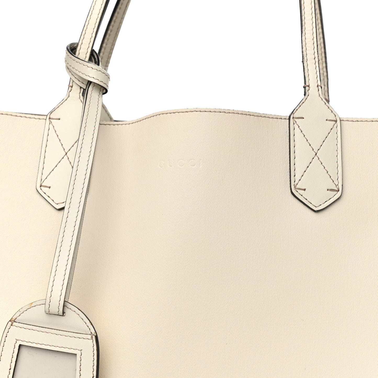 GG Supreme Monogram Medium Reversible Tote Beige White
