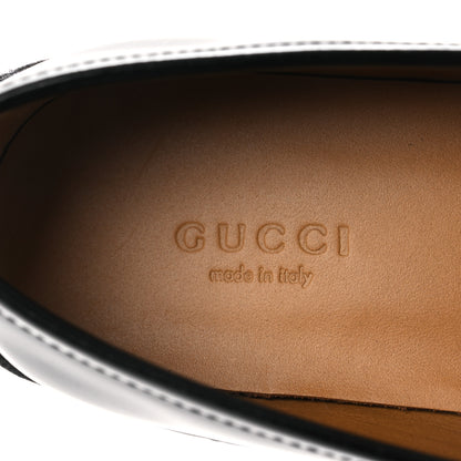 Gucci Cordovan Lux Womens Horsebit 45mm Platform Loafers 37.5 Black 9 of 12