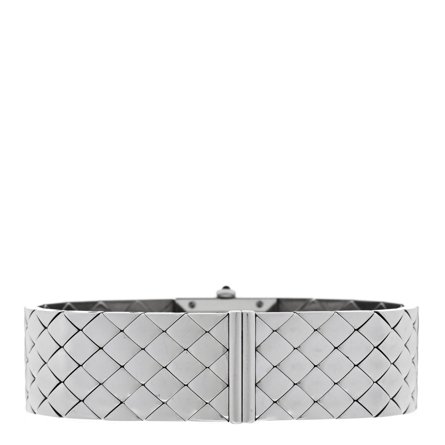 Stainless Steel Diamond 19mm Matelasse Quartz Watch