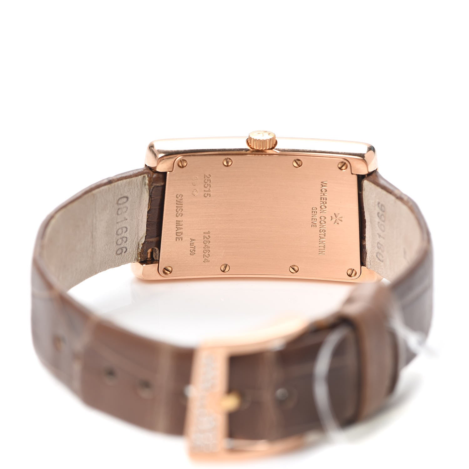 Vacheron Constantin 18K Pink Gold Alligator Diamond Bezel 21mm 1972 Cambree Quartz Watch 25515 4 of 5