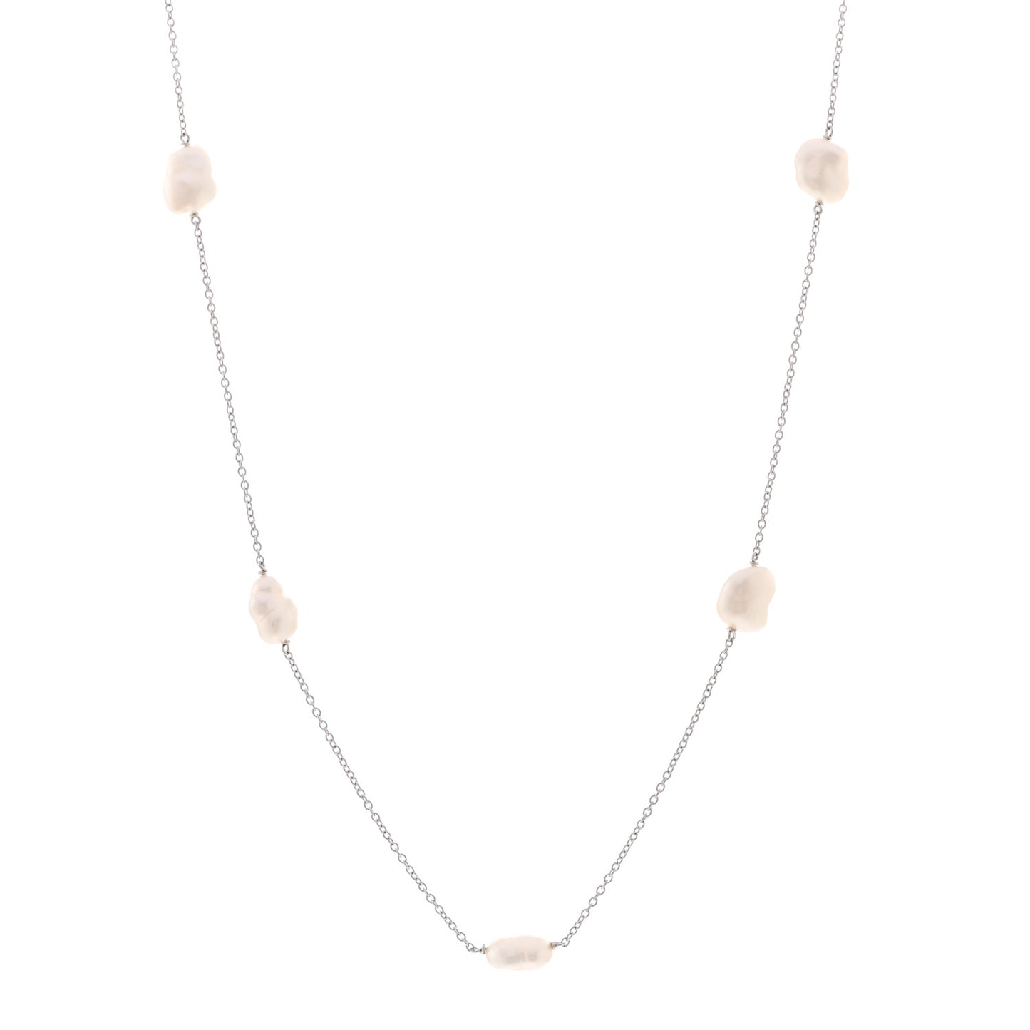 Platinum Freshwater Cultured Pearl 6-7mm Elsa Peretti Pearls By The Yard Necklace