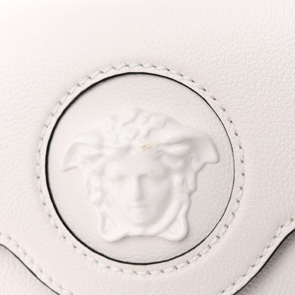 Versace Calfskin Medium La Medusa Top Handle Handbag Optical White 13 of 13