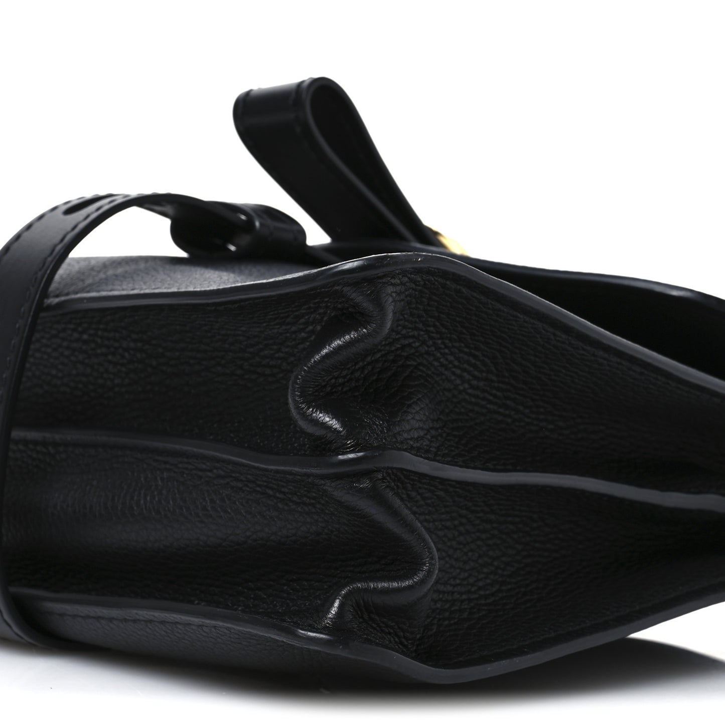 Grained Calfskin Medium Aby Day Shoulder Bag Black