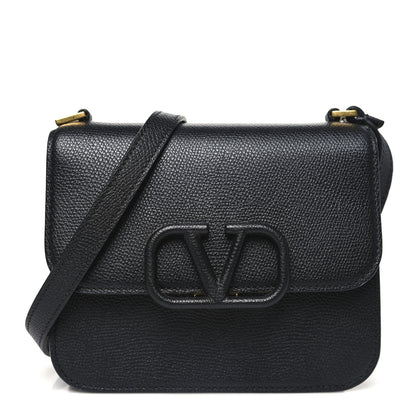 Valentino Garavani Grainy Calfskin Small VSling Shoulder Bag Black 1 of 9