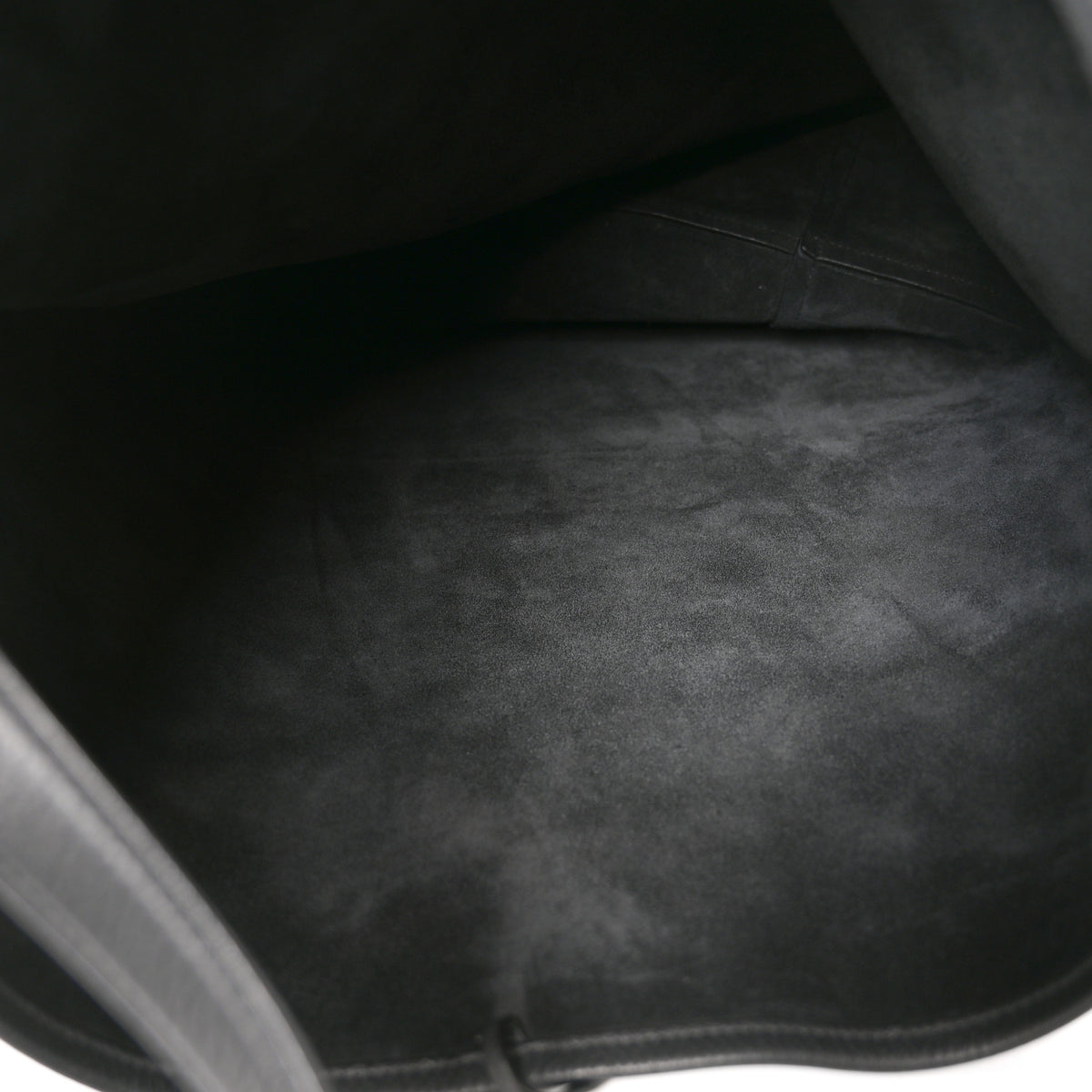 Grained Calfskin Large N/S Park Tote Black