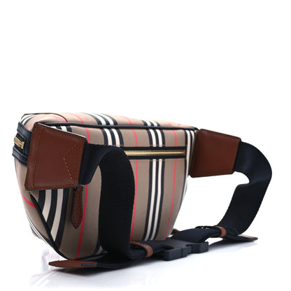 Burberry E-Canvas Icon Stripe Sonny Bum Bag Archive Beige 3 of 8