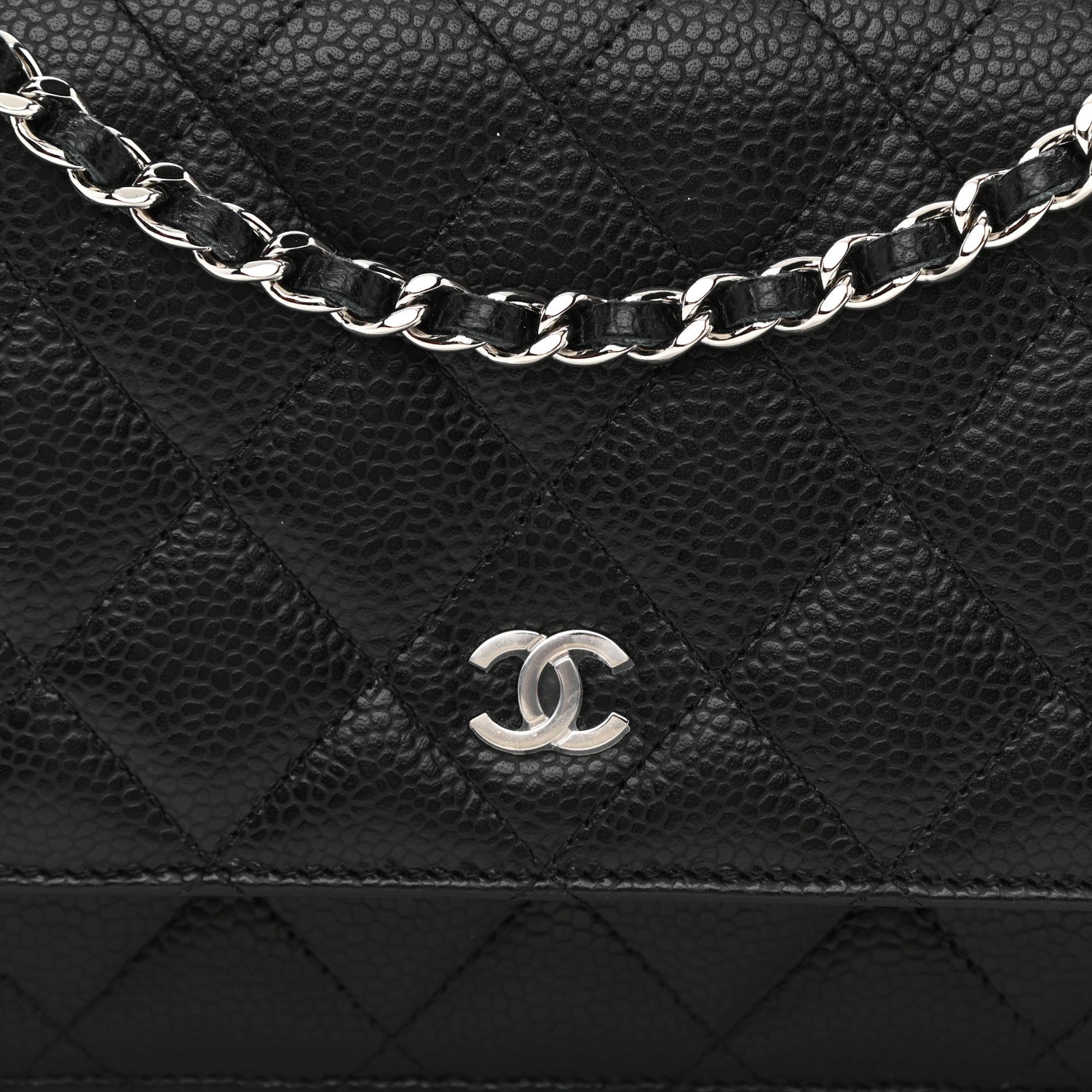 Chanel Caviar Quilted Wallet On Chain WOC Black 9 of 10