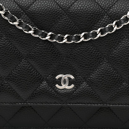 Chanel Caviar Quilted Wallet On Chain WOC Black 9 of 10