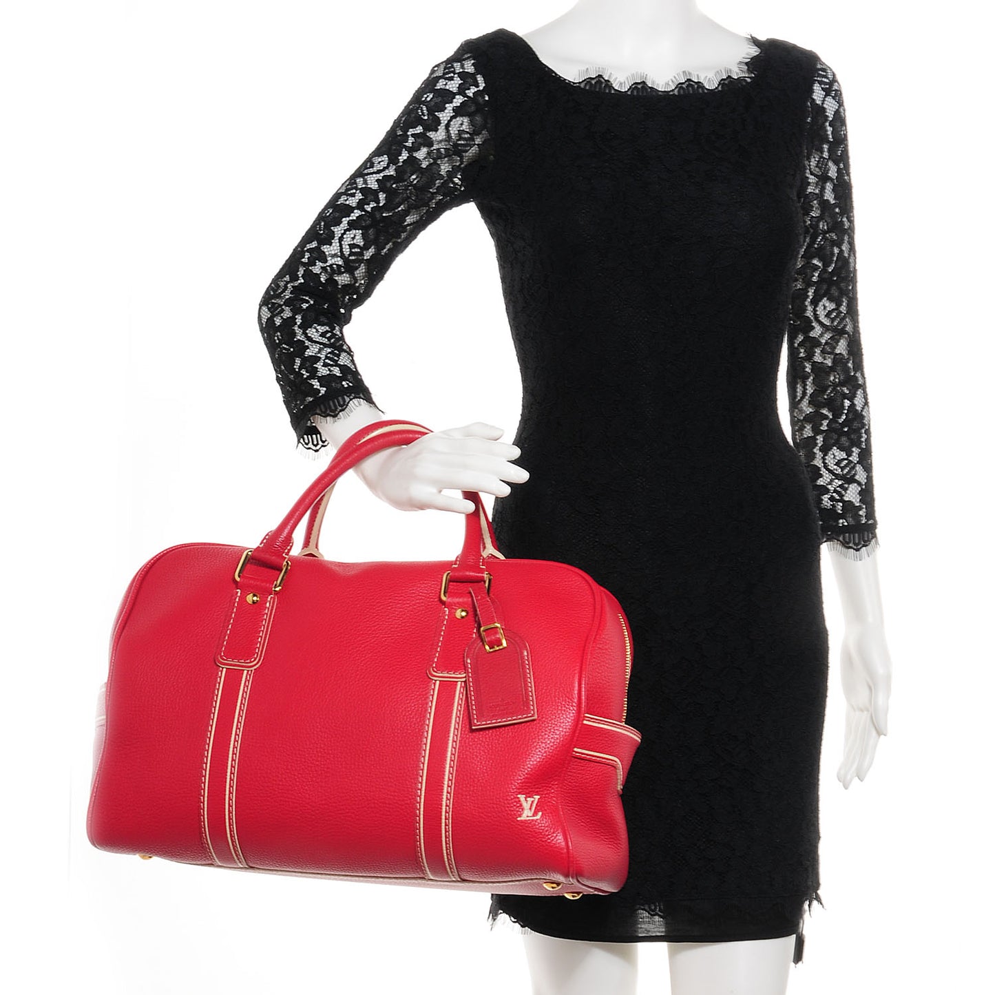 Tobago Leather Carryall Red