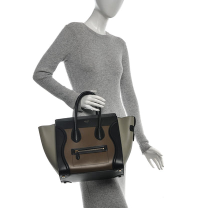 Celine Satin Calfskin Mini Tri-Color Luggage Beige 2 of 5