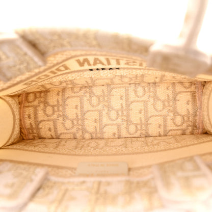 Christian Dior Oblique Mini Book Tote With Strap Gold Multicolor 5 of 9