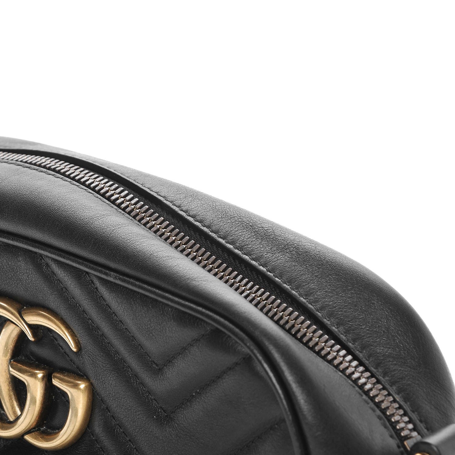 Gucci Calfskin Matelasse Small GG Marmont Chain Shoulder Bag Black 8 of 8