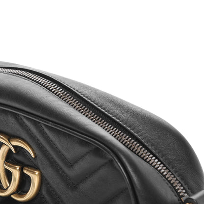 Gucci Calfskin Matelasse Small GG Marmont Chain Shoulder Bag Black 8 of 8