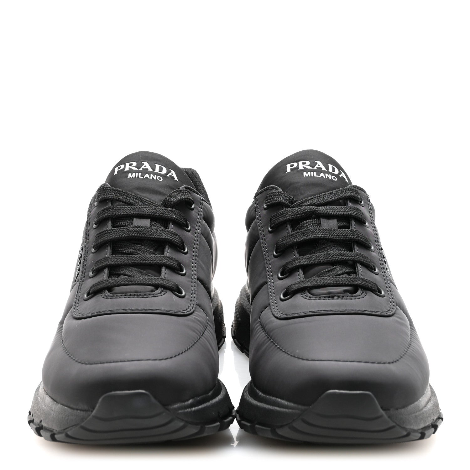 Prada Re-Nylon Piuma Quilted Mens Sneakers 8.5 Black 3 of 10