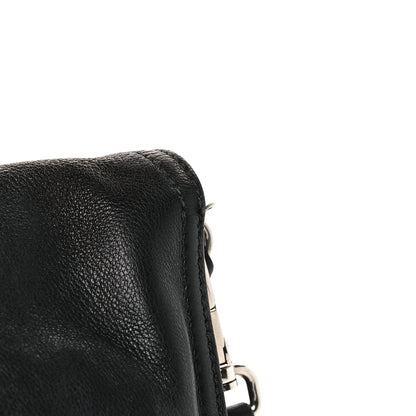 Prada Glace Calf Etiquette Flap Black Astrale 9 of 9