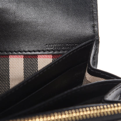 Burberry Grain Calfskin Continental Wallet Black 8 of 15