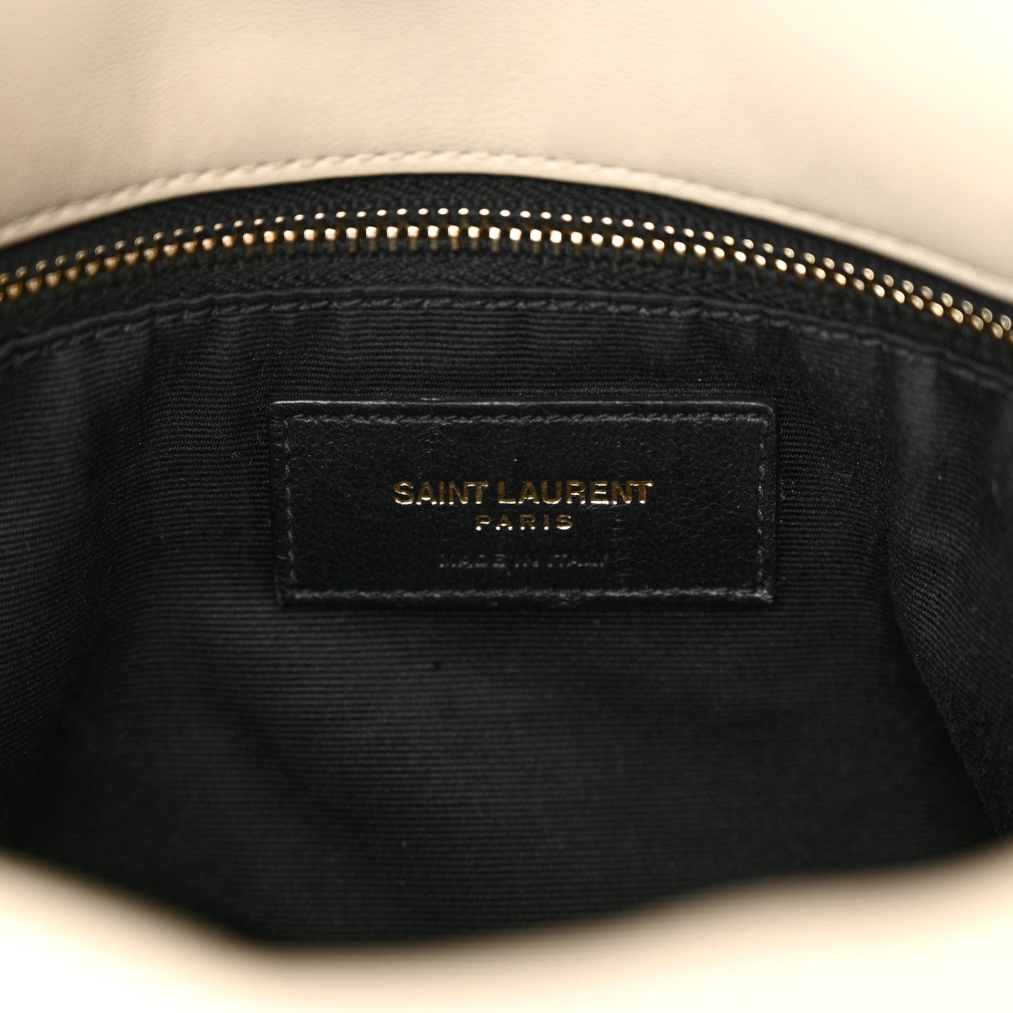 Lambskin Quilted Small Loulou Puffer Monogram Chain Satchel Crema Soft
