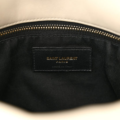 Saint Laurent Lambskin Quilted Small Loulou Puffer Monogram Chain Satchel Crema Soft 6 of 10