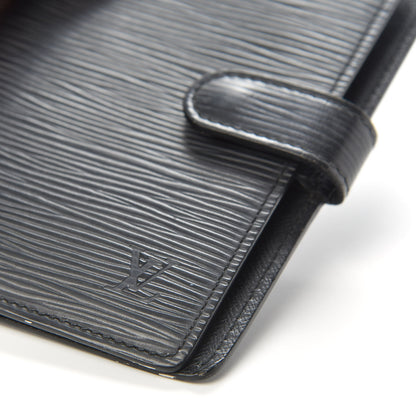 Louis Vuitton Epi Small Ring Agenda Cover Black 7 of 9