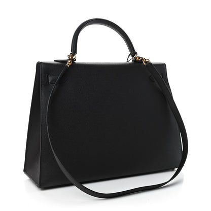 Hermes Epsom Kelly Sellier 35 Black 3 of 12