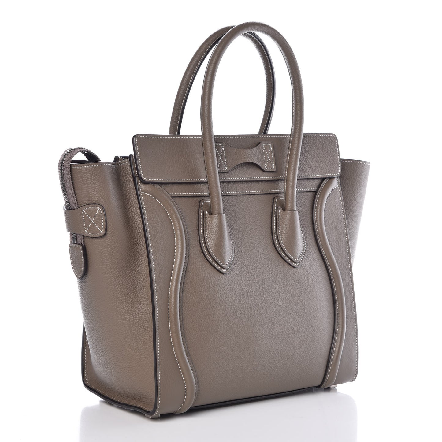 Drummed Calfskin Micro Luggage Souris