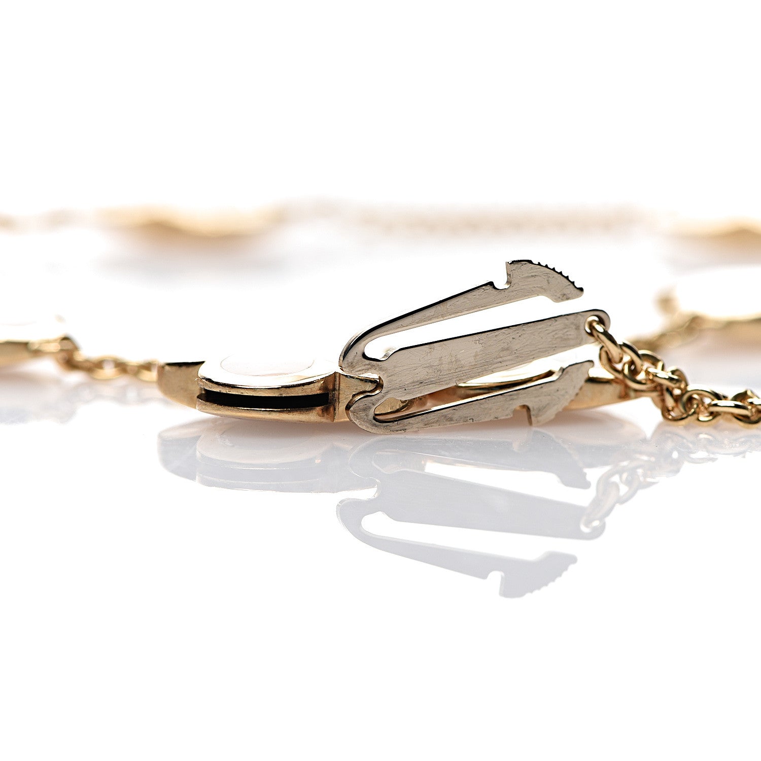 Van Cleef & Arpels 18K Yellow Gold Mother of Pearl 9 Motifs Pure Alhambra Pendant Necklace 6 of 6