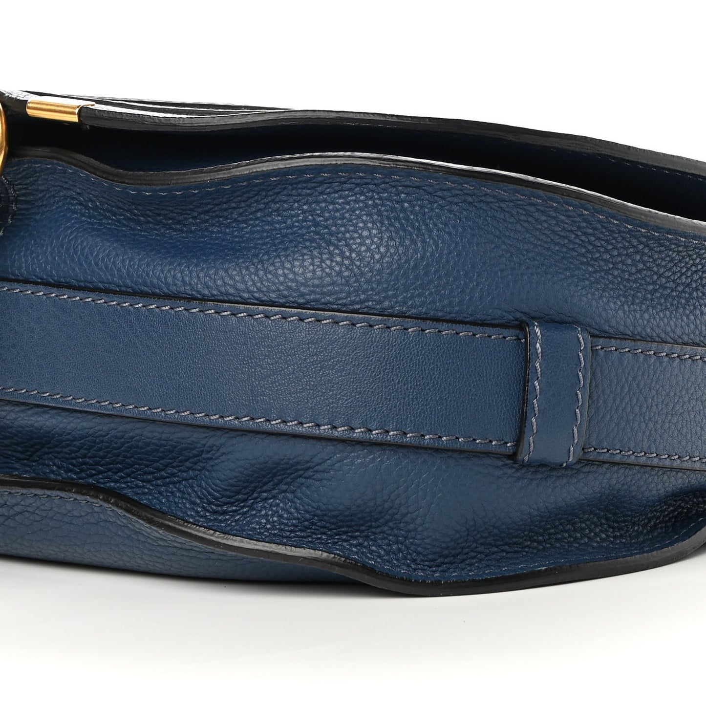 Calfskin Medium Marcie Round Crossbody Bag Royal Navy