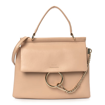 Chloe Calfskin Medium Faye Top Handle Bag Sandy Beige 1 of 8
