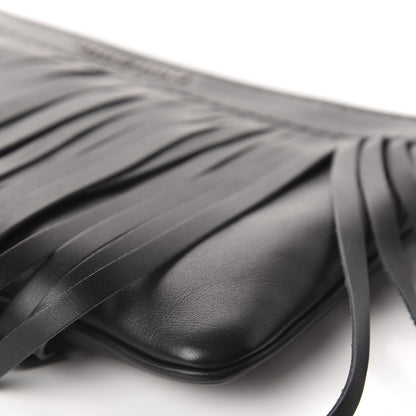 Miu Miu Calfskin Fringe Wrislet Pochette Black 7 of 11