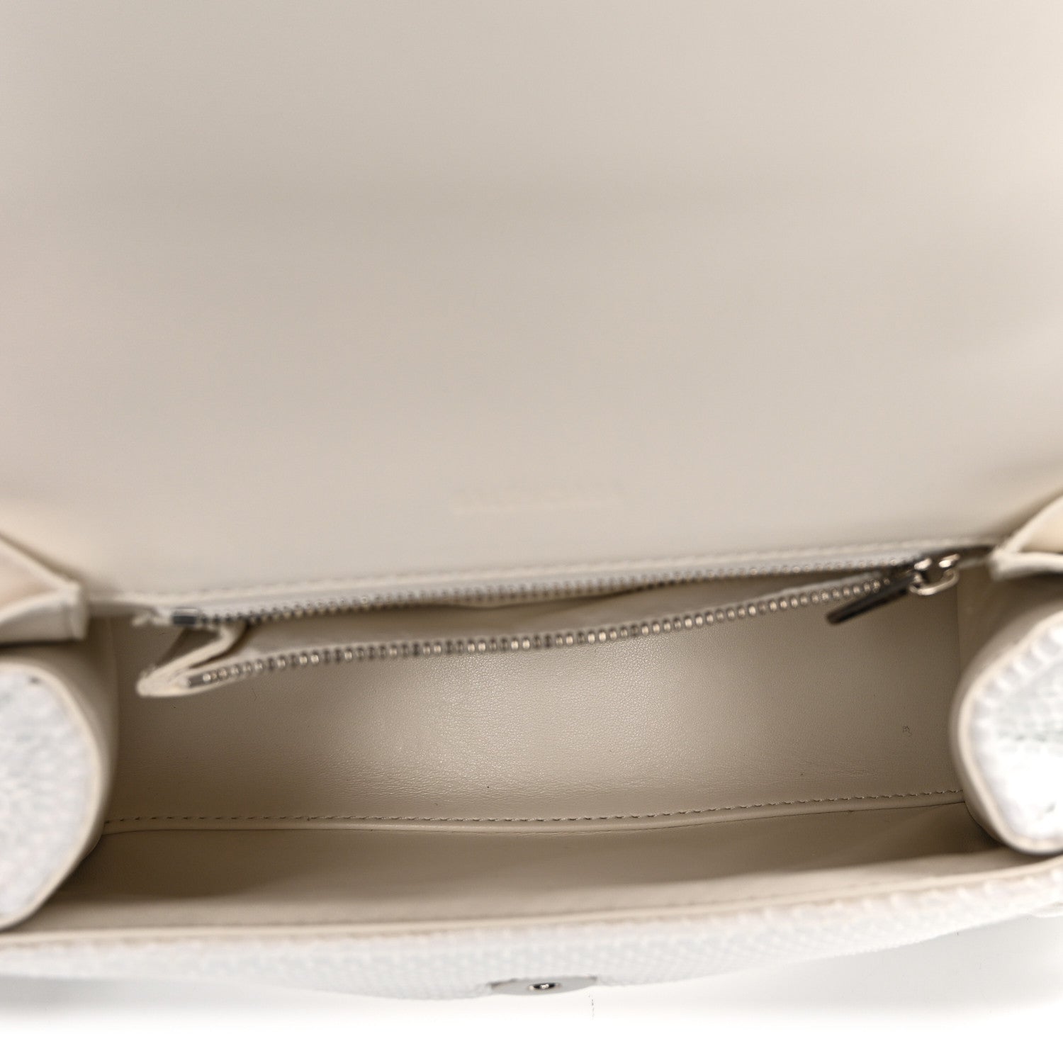Balenciaga Faux Calfskin Fabric Glow In The Dark Small Sneakerhead Top Handle Bag White Orange 5 of 10
