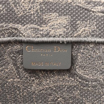 Christian Dior Canvas Embroidered Medium Dioriviera Toile De Jouy Reverse Book Tote Gray 6 of 11