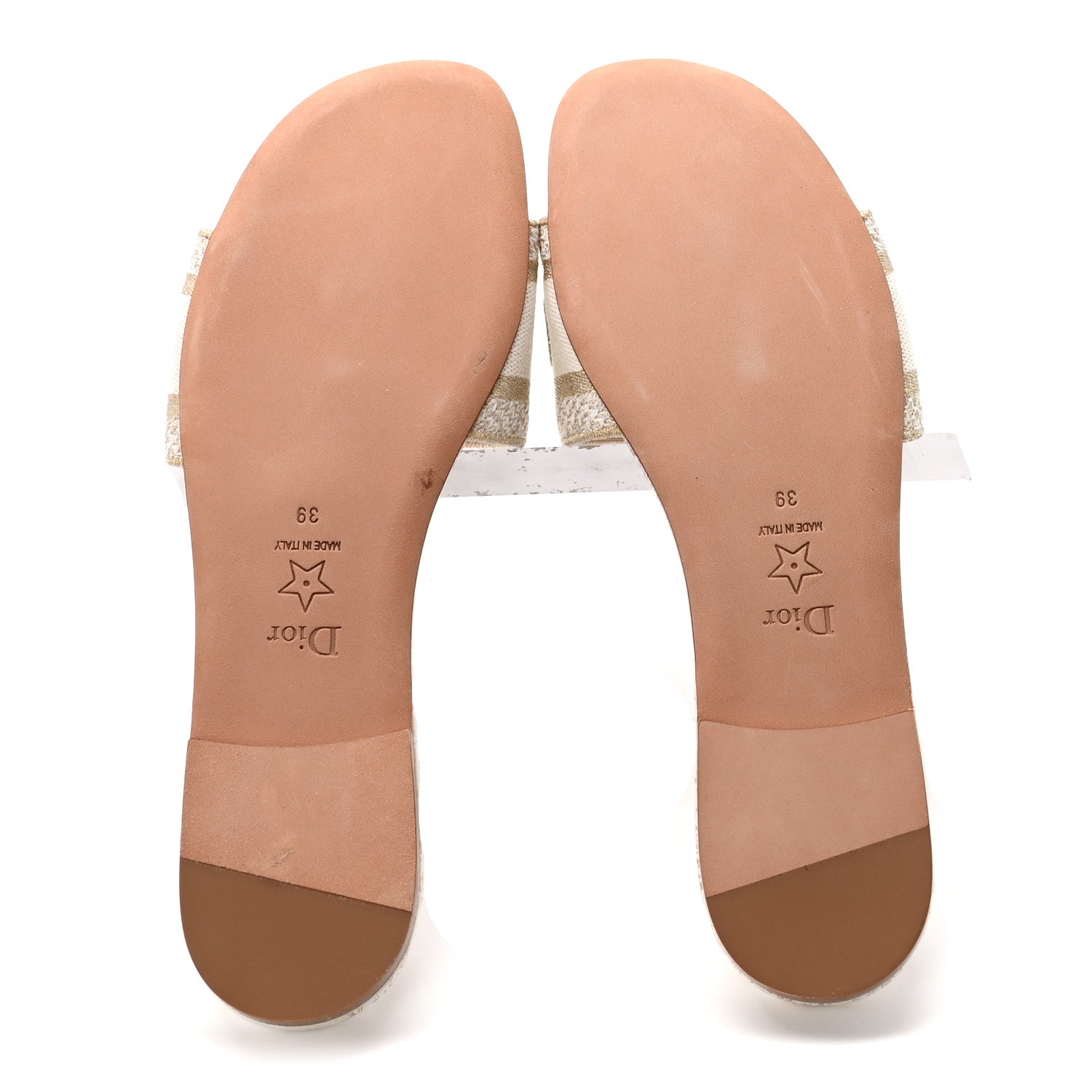 Christian Dior Canvas Lurex Jardin d'Hiver Embroidered Dway Flat Slide Sandals 39 White Palladium 6 of 9