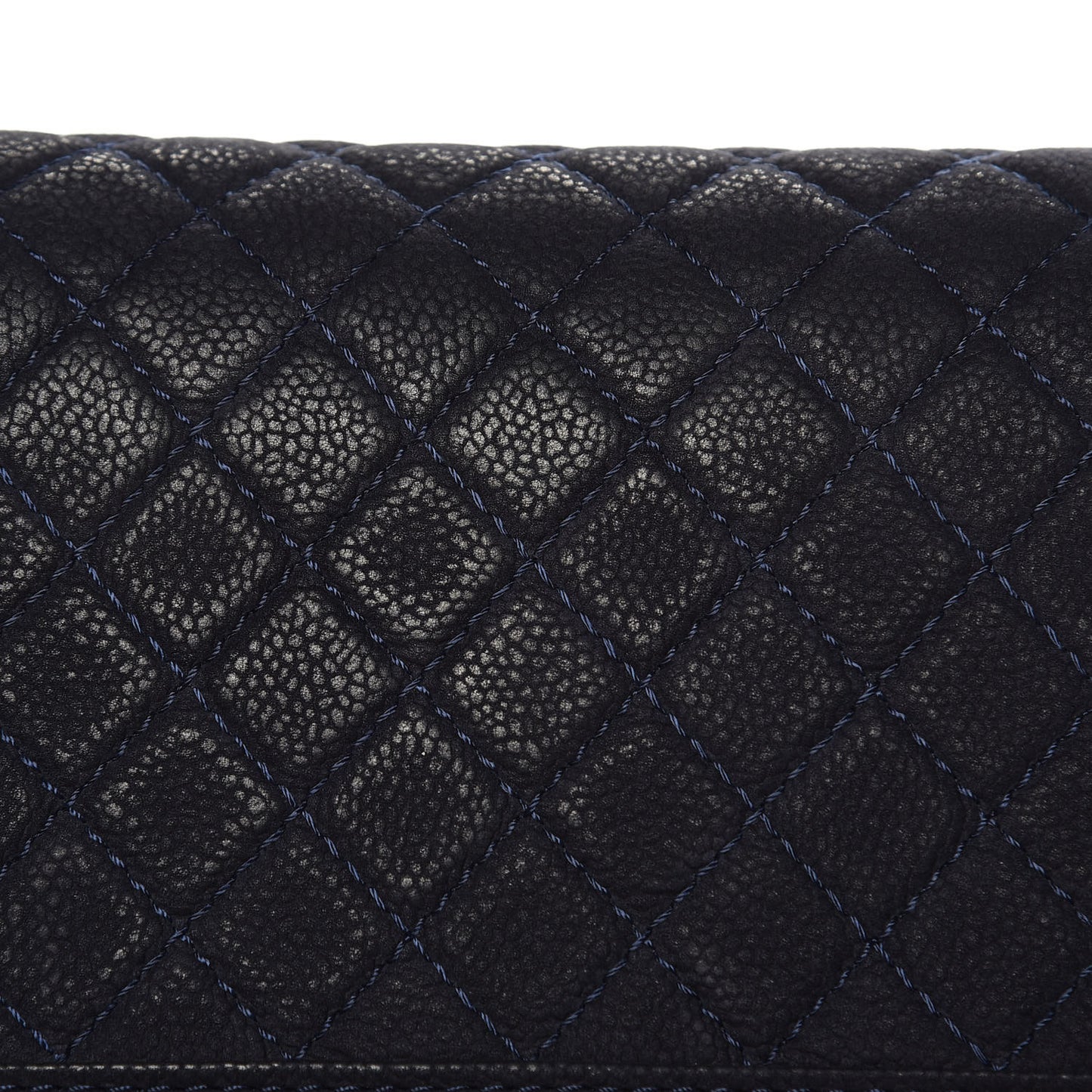 Iridescent Caviar Quilted Medium Boy Flap Navy