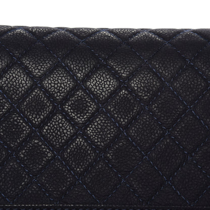 Chanel Iridescent Caviar Quilted Medium Boy Flap Navy 11 of 17