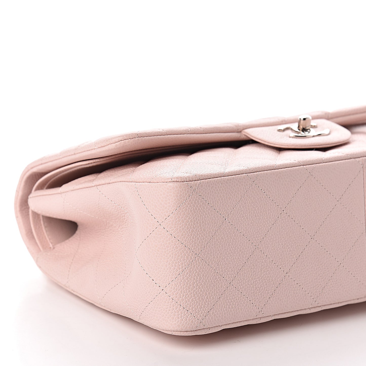 Caviar Quilted Jumbo Double Flap Pink