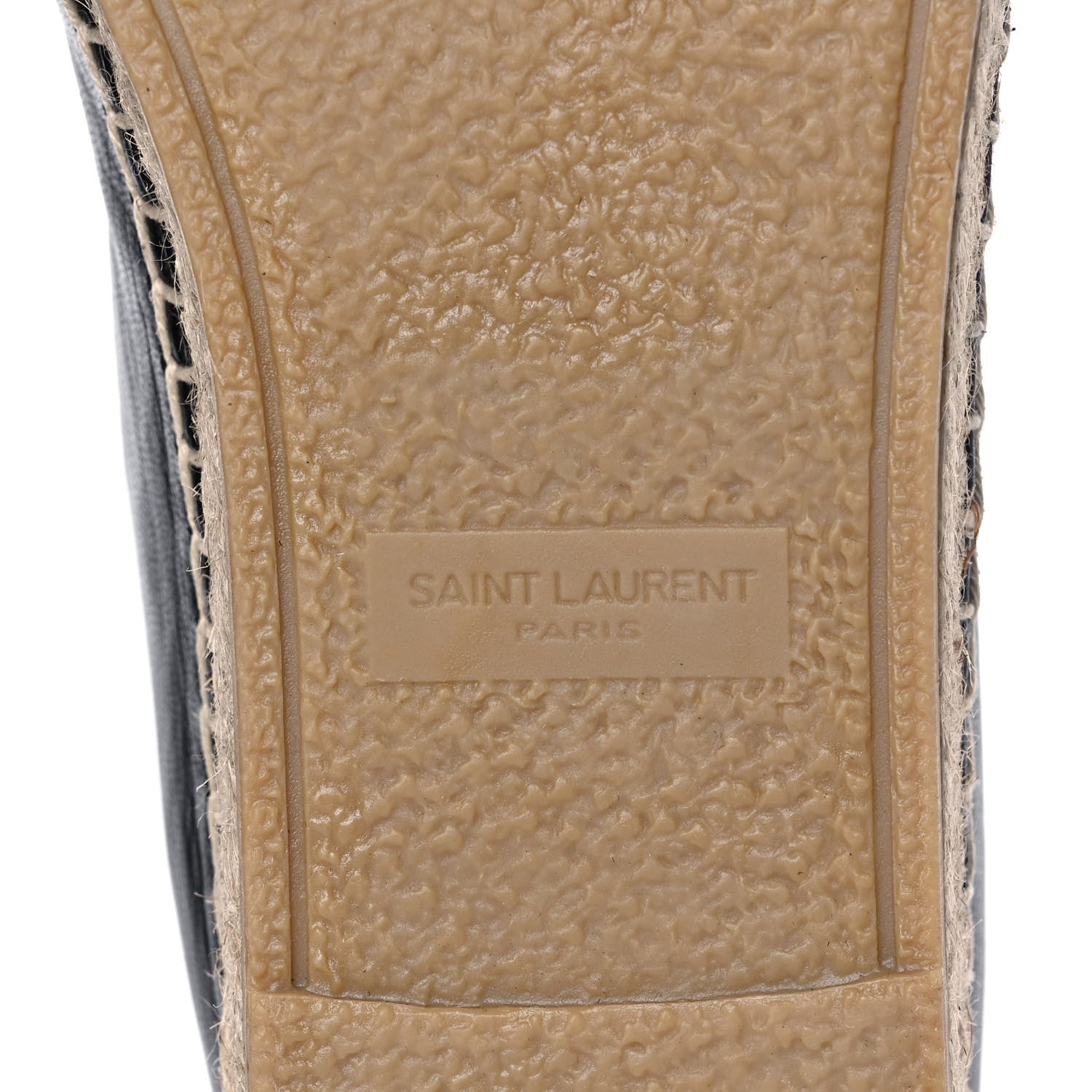 Saint Laurent Lambskin Monogram Espadrilles 38.5 Black 7 of 9
