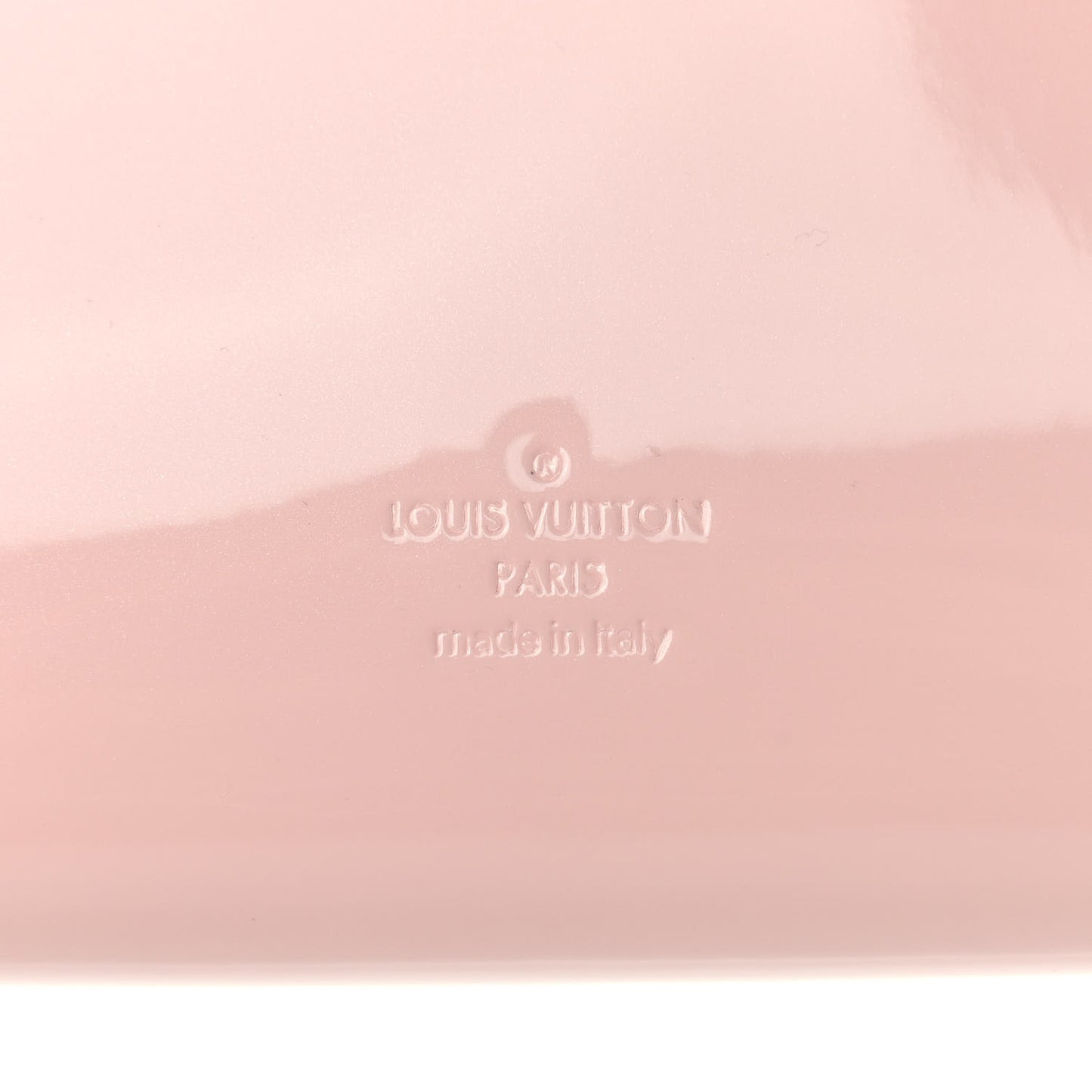 Patent Calfskin Monogram Cherrywood PM Rose Ballerine
