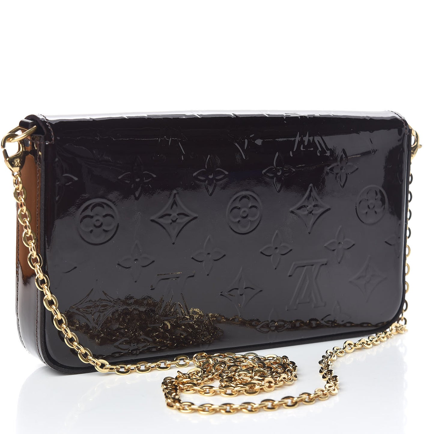 Vernis Pochette Felicie Chain Wallet Amarante