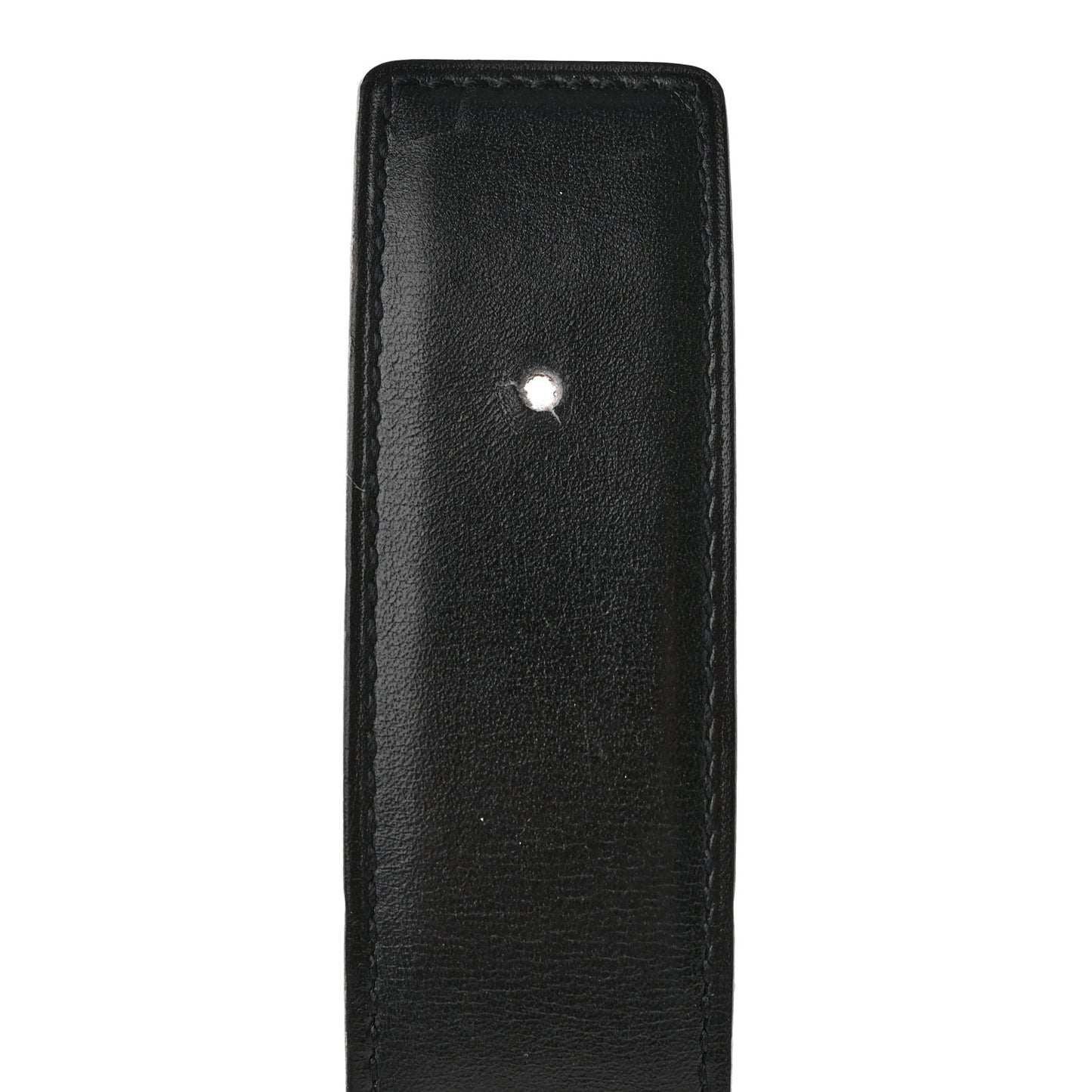Box Courchevel Belt Strap 75 30 Black Noisette