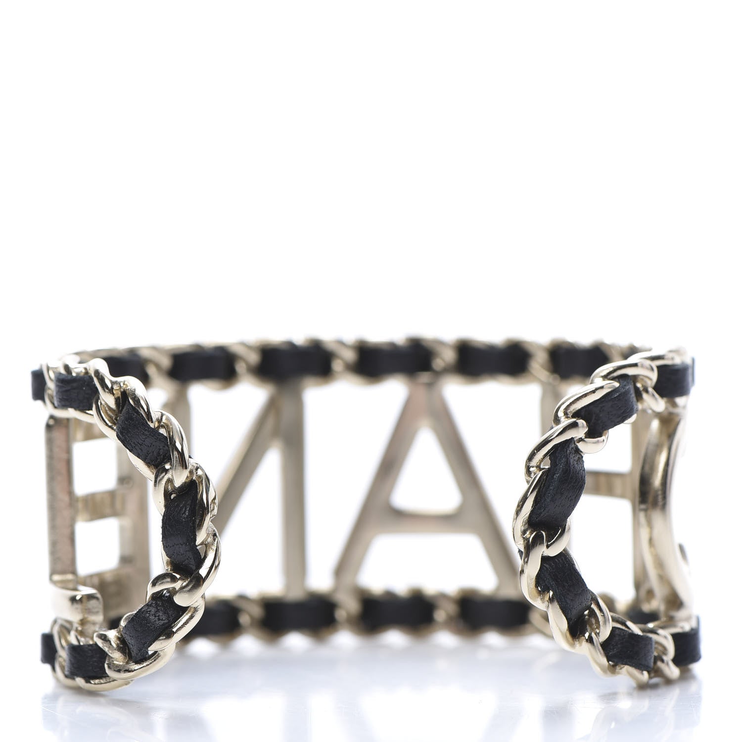 Chanel Lambskin Chain Vintage Allure Bracelet Gold 3 of 5